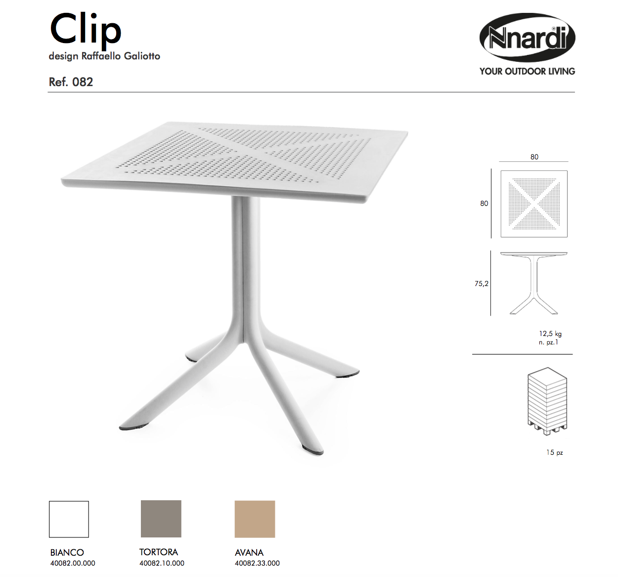 MESA CLIP 80*80 NARDI 1